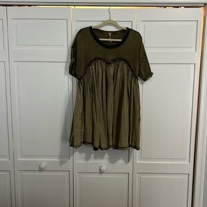 Free People Catalina Mini dress in Gothic Olive, size med.  NWOT